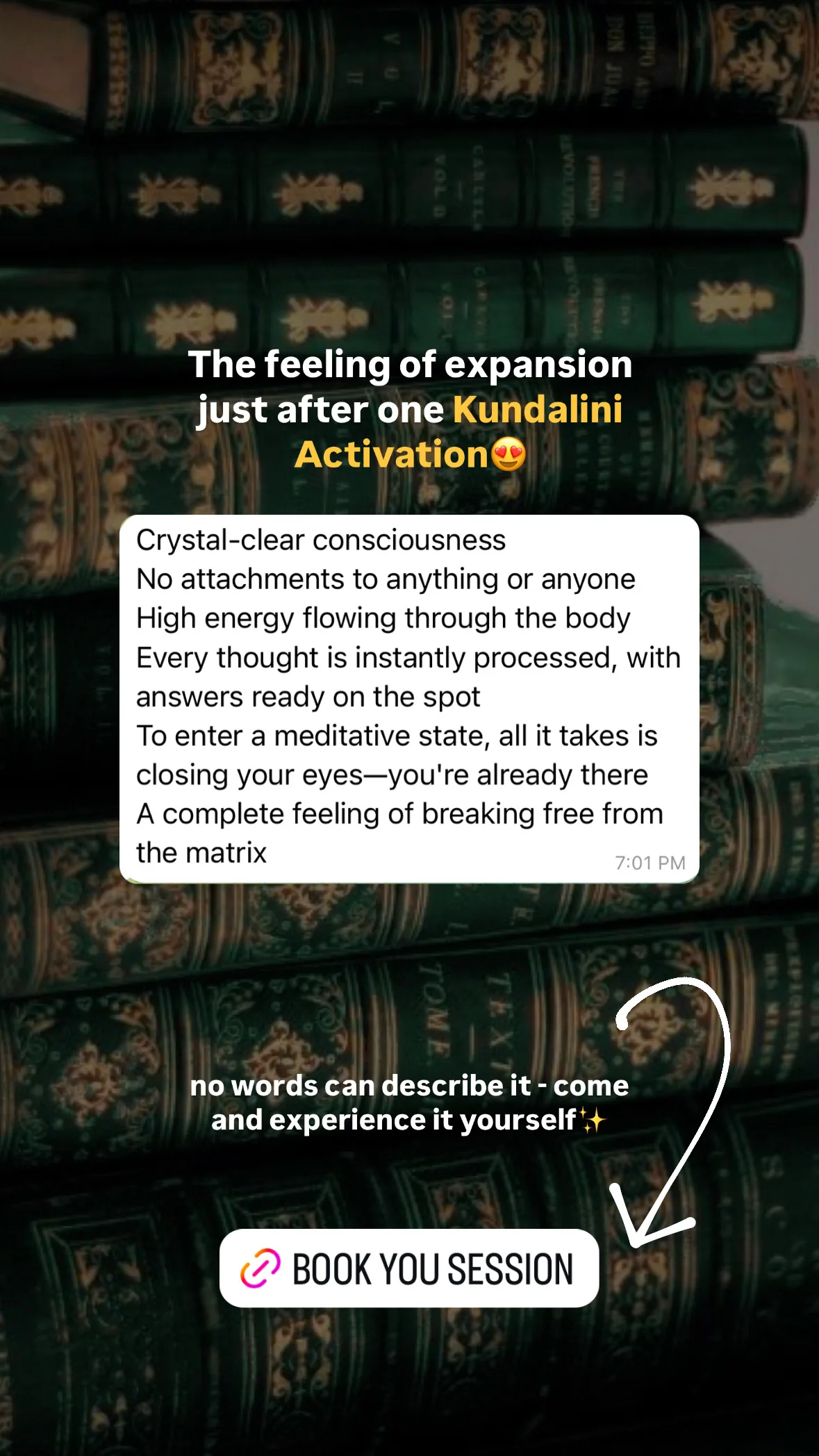 Message from a Kundalini Activation participant, shared by Alina