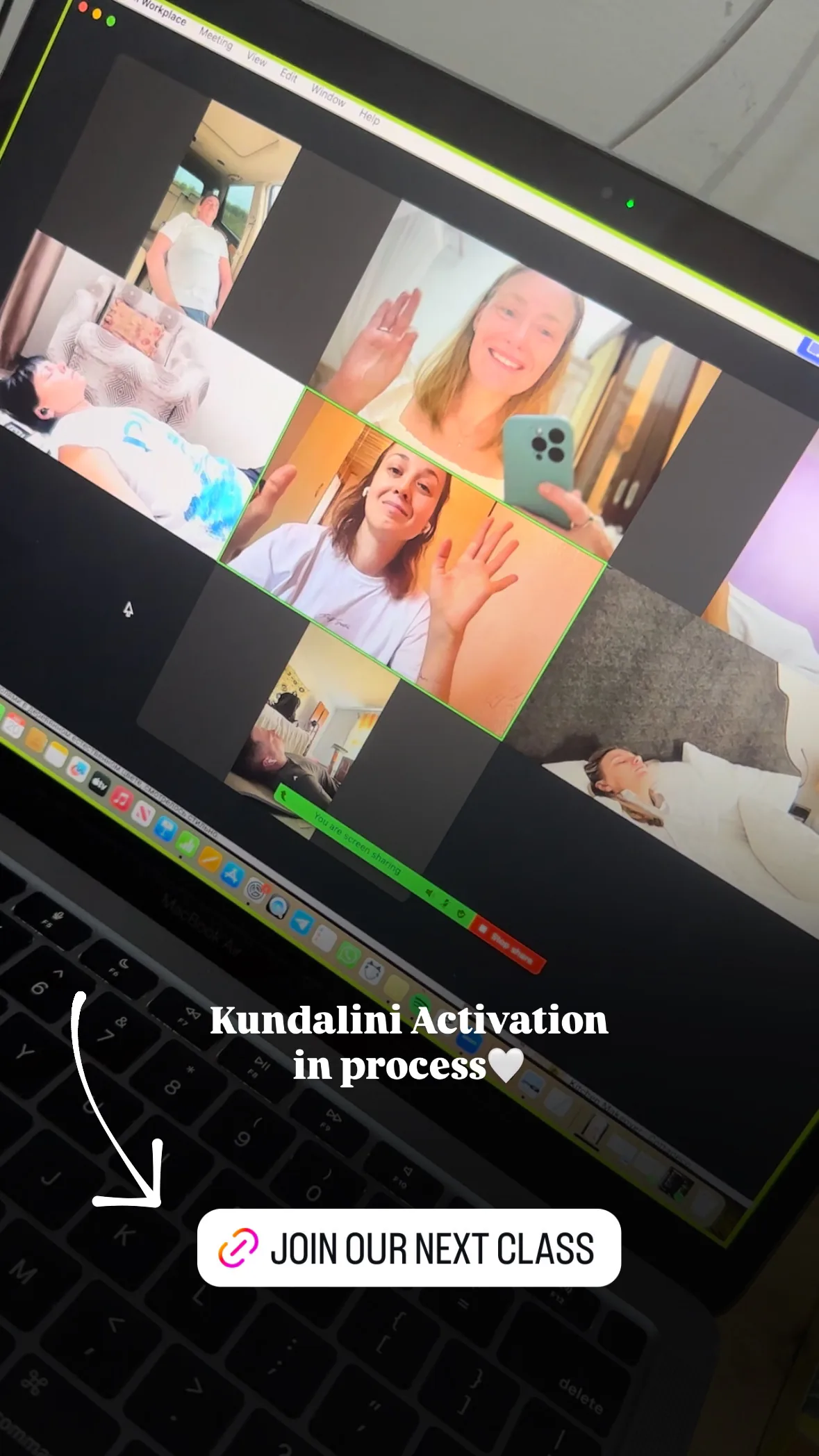 Message from a Kundalini Activation participant, shared by Alina