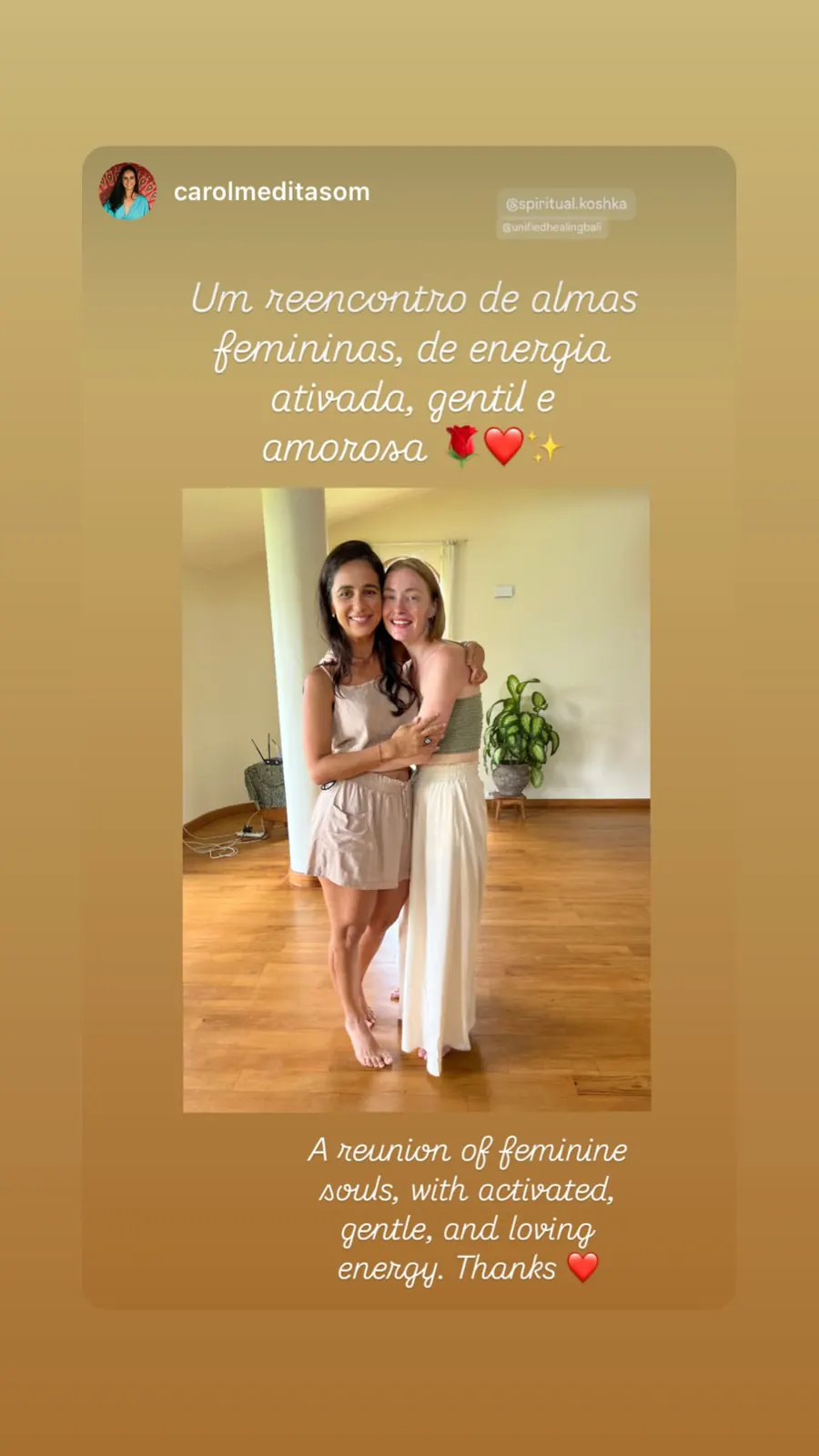 Message from a Kundalini Activation participant, shared by Alina