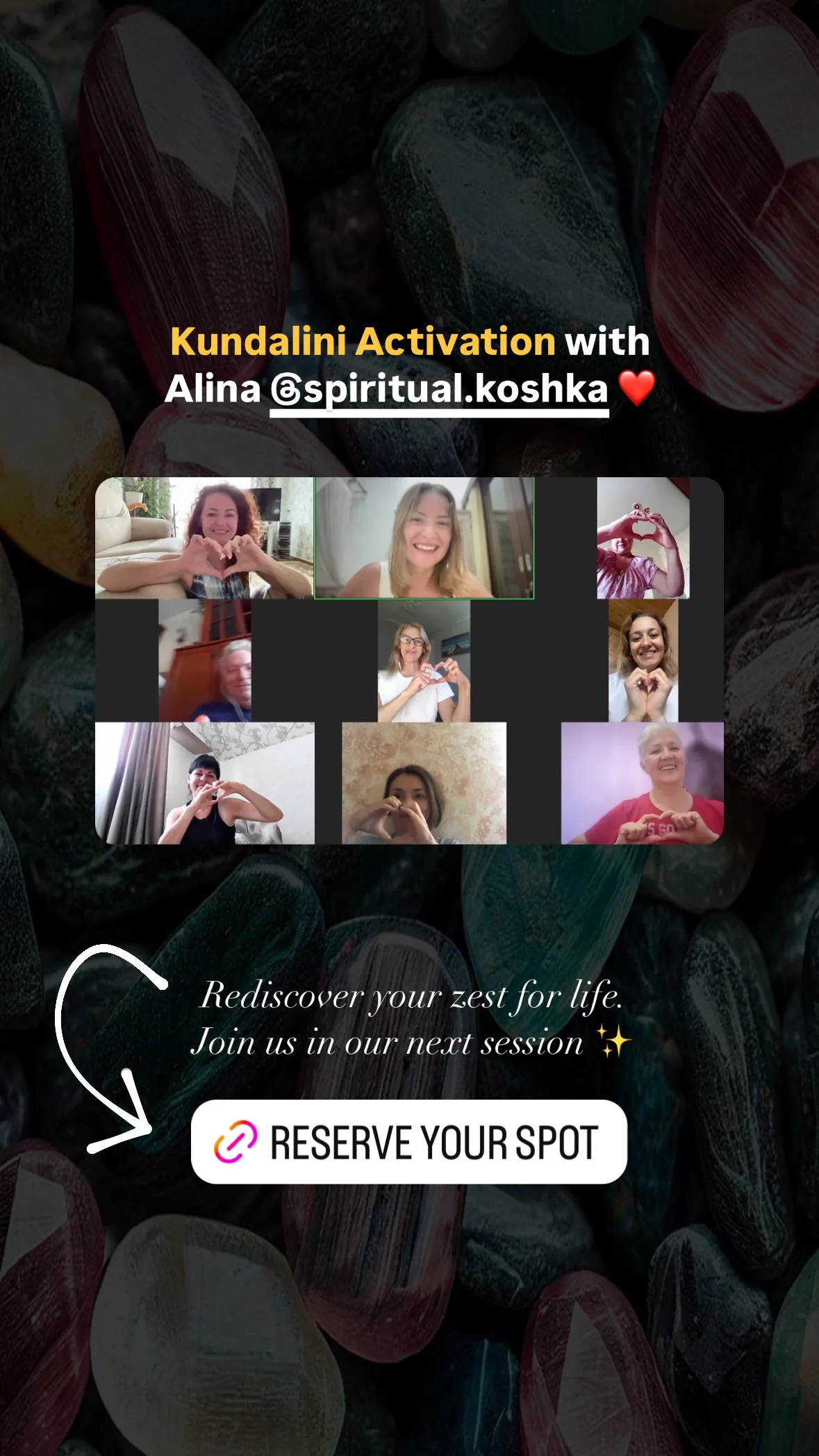 Message from a Kundalini Activation participant, shared by Alina