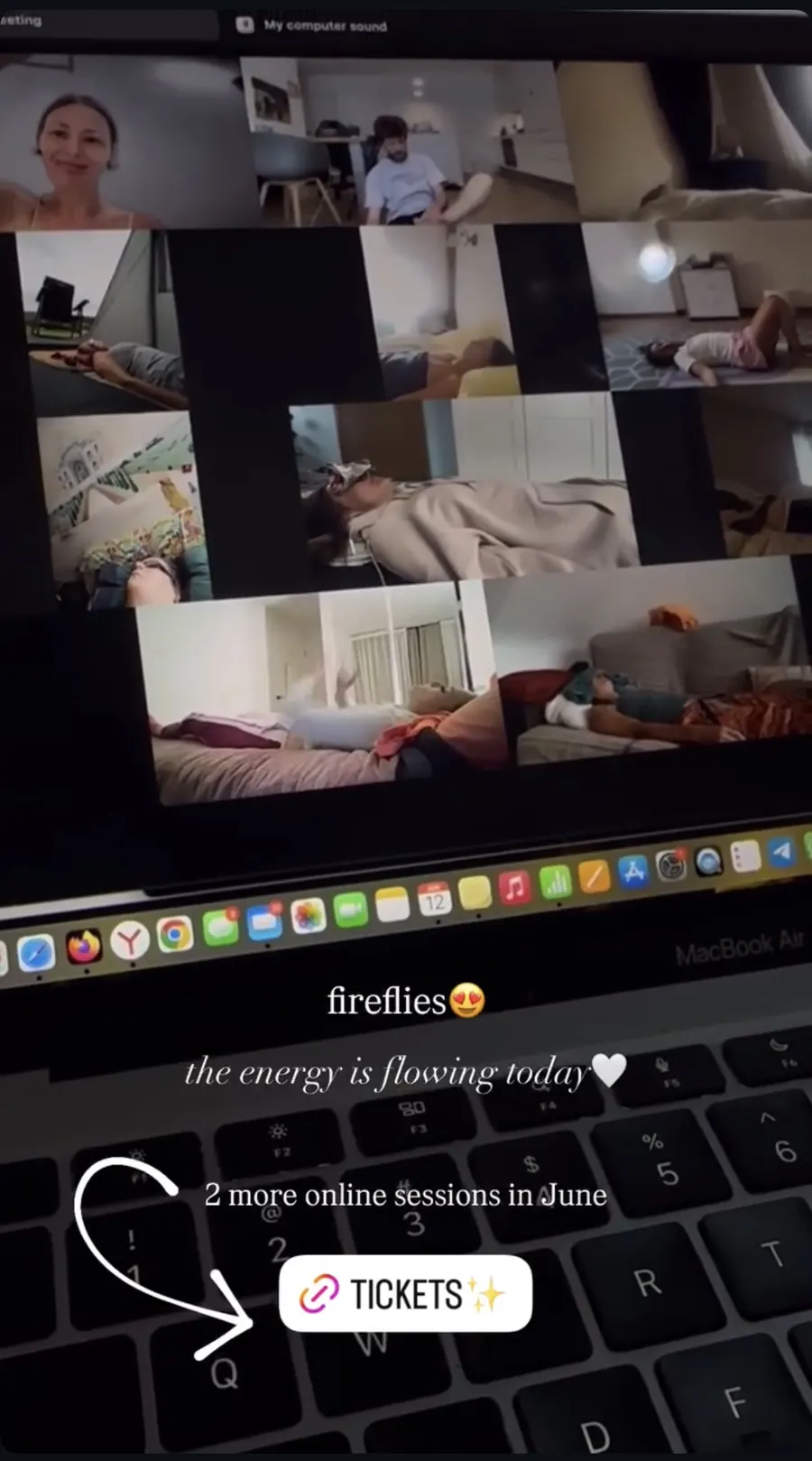 Message from a Kundalini Activation participant, shared by Alina