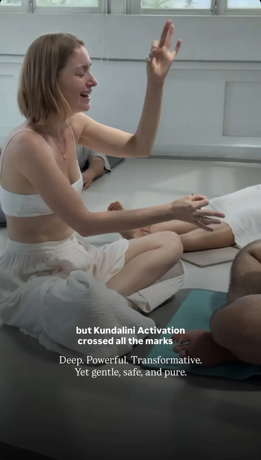 Message from a Kundalini Activation participant, shared by Alina