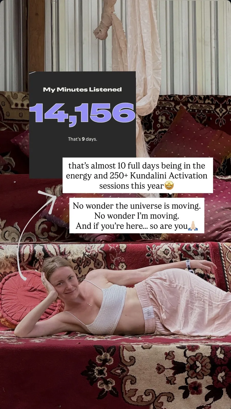 Message from a Kundalini Activation participant, shared by Alina