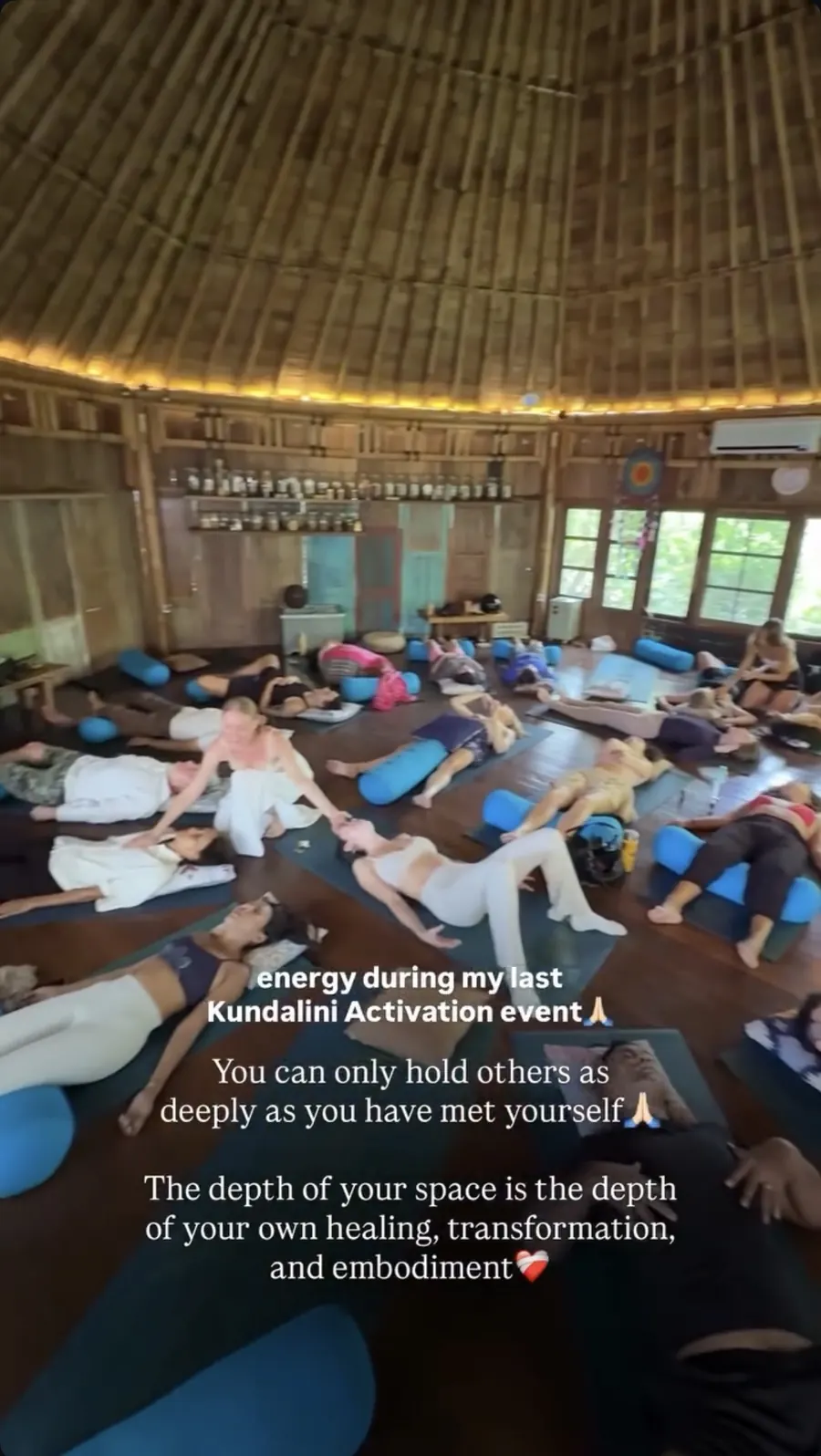 Message from a Kundalini Activation participant, shared by Alina