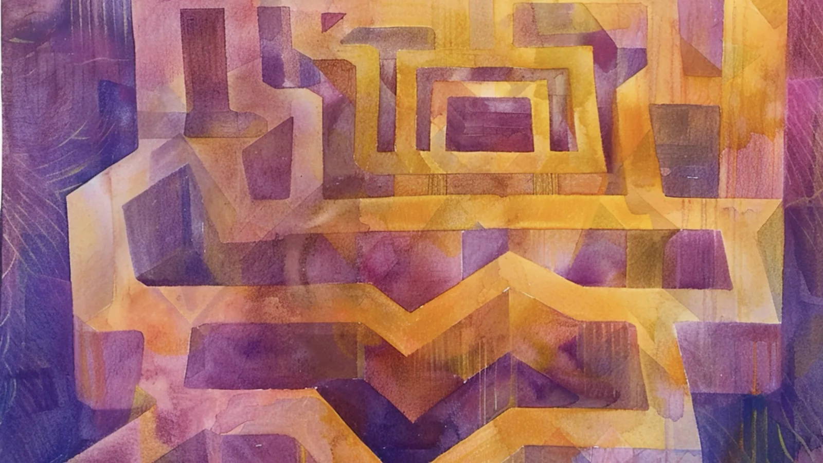Watercolor maze