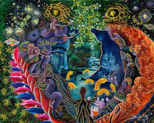 Ayahuasca visions, ayahuasca visuals, ayahuasca art, psychedelic art